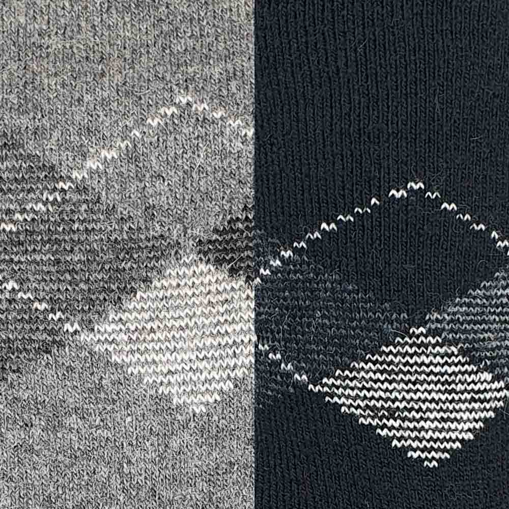 2-pack strumpor med rutigt motiv, kommer i storleken 39-46 - färg grå och svart