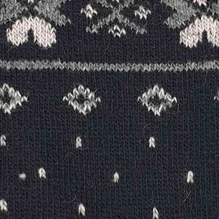 Ett par strumpor i stilrent vintermönster, storlek 35-38, färg svart
