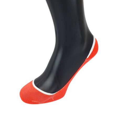 orange strumpa för ballerina skor på fotmodell