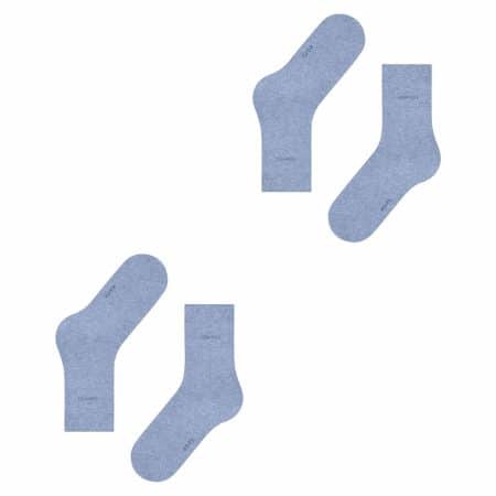 ESPRIT Basic Easy Jeans, 2-pack jeansblåa damstrumpor, bild uppifrån