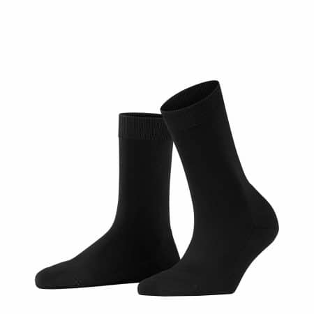 FALKE ClimaWool Black, damstrumpor svart med merinoullblandning