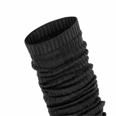 FALKE Cross Knit svart, detaljbild av benvärmarens muddar