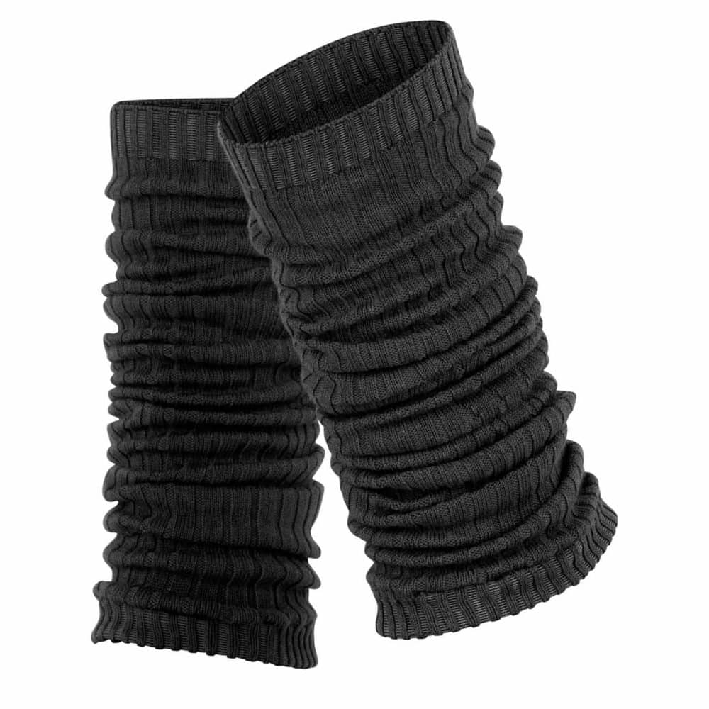 FALKE Cross Knit svart, ribbstickad benvärmare och armvärmare med modern tvist