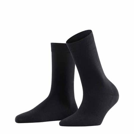 FALKE Softmerino Black damstrumpor med merinoull
