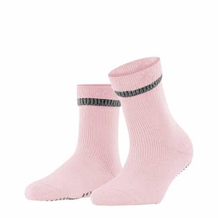 FALKE Cuddle Pads Sakura, rosa sockor med halkskydd under foten
