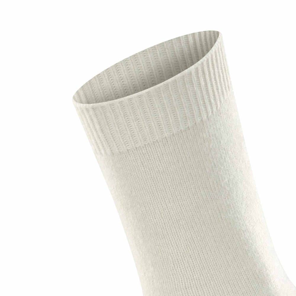 FALKE Cosy Wool Off-White, detalj av mudden