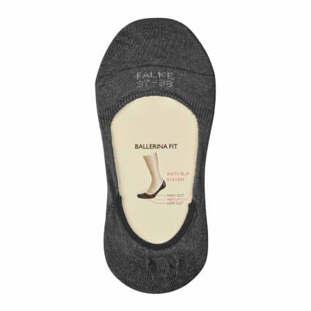 Falke Steps Medium Black, svarta osynliga strumpor för ballerinaskor, loafers och espandrillos