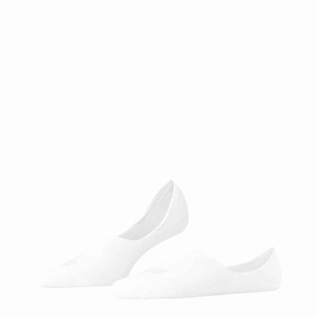 Falke Steps High White, vita osynliga strumpor för sneakers och loafers