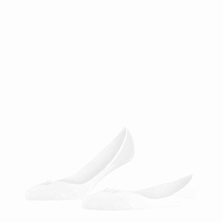 Falke Invisible Steps White, vita osynliga strumpor för ballerinaskor, loafers och espadriller