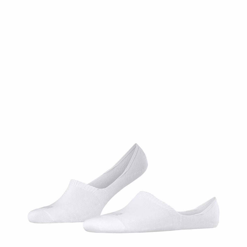 FALKE Steps High Cut Men White, osynliga sneakersstrumpor i färgen vit