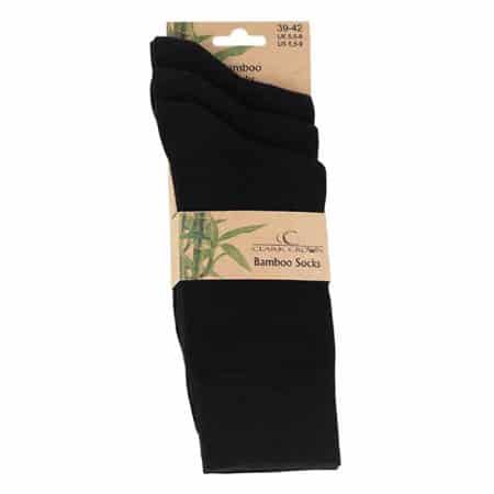 Clark Crown bambustrumpor svart, 3-pack