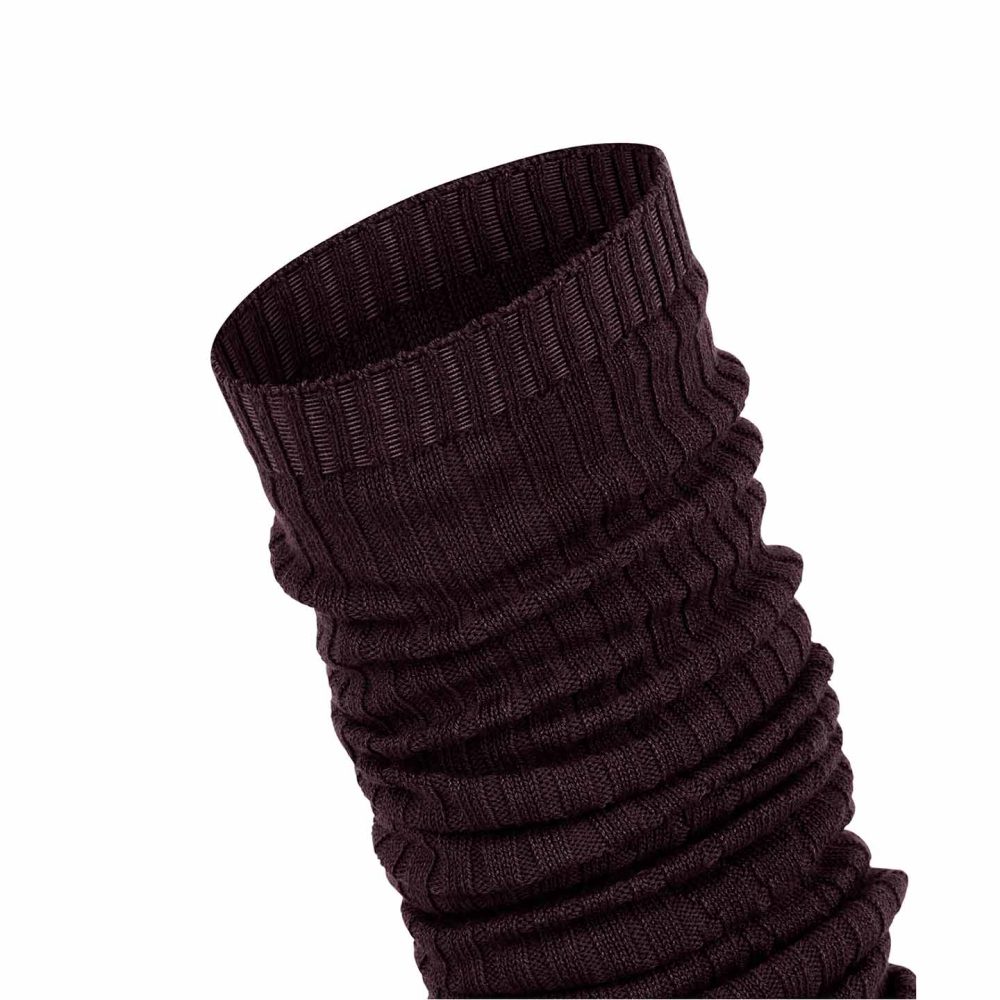FALKE Cross Knit blackberry, detalj av mudden