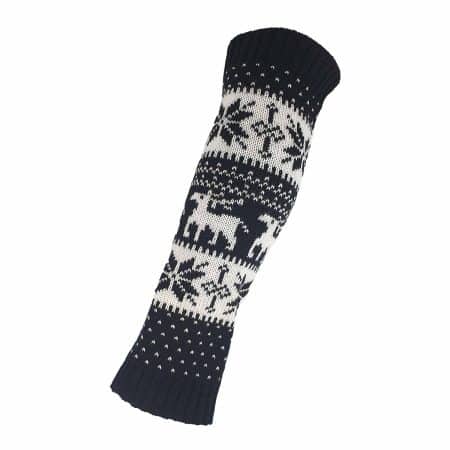 BOOM Legwarmers Winter Black, stickad benvärmare i svart