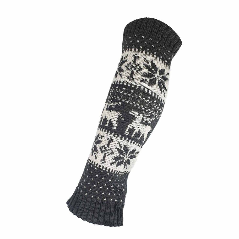 BOOM Legwarmers Winter Stone, stickad benvärmare i grå