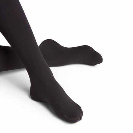 Falke Warm Deluxe strumpbyxor svart, anatomisk formad vid foten