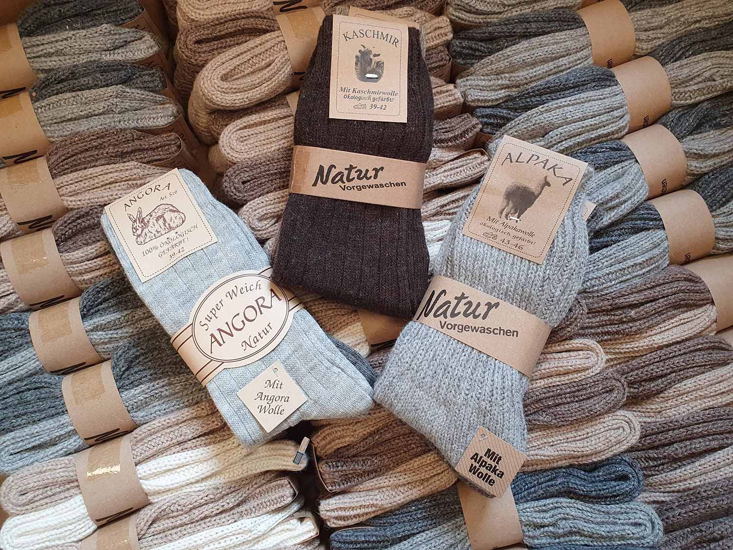 raggsockor med alpackaull
