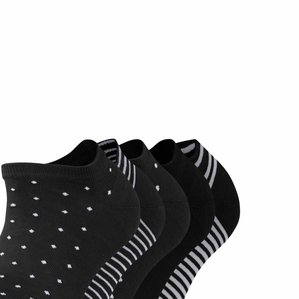 ESPRIT Dots & Stripes Black sneakersstrumpor dam