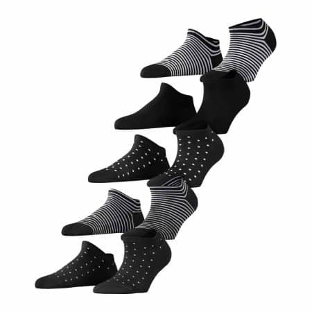 ESPRIT Dots & Stripes Black sneakersstrumpor dam